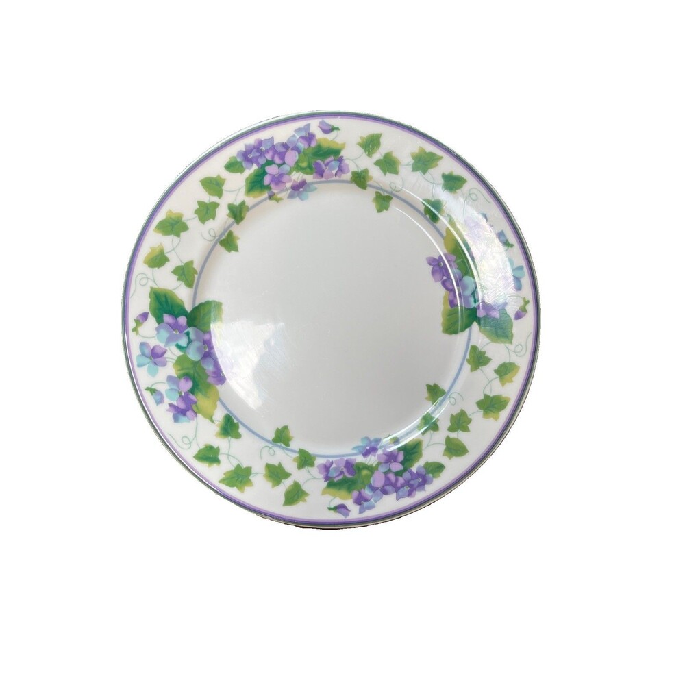 6 Waverly Sweet Violets Dinner Plate Garden Room Heirloom Collection 11" Purple
